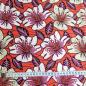 Preview: Afrikanischer Wax Print Stoff Baumwolle ORANGE RETRO FLOWERS
